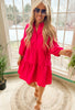 Pretty & Pink Collared Button Down Dress