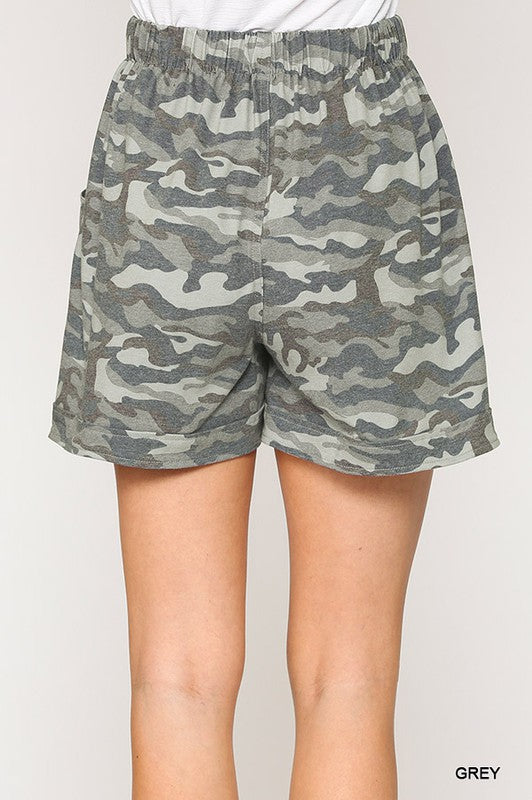 Camo Knit Shorts - BAD HABIT BOUTIQUE 