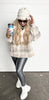 Grey Plaid Sherpa Pullover