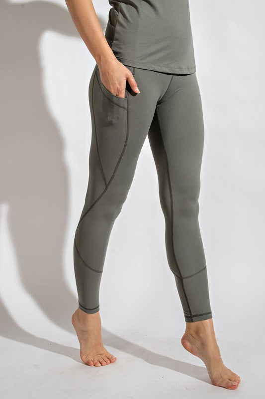 Grey Sage Workout Leggings - Rae Mode - Final Sale