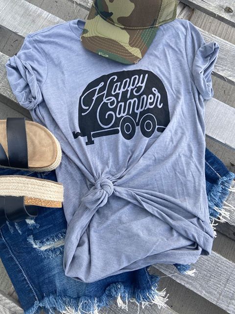 Happy Camper T-Shirt | Unisex Fit - BAD HABIT BOUTIQUE 