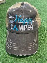 i'm a happy camper trucker hat
