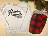 Holiday Vibes Slouchy Sweatshirt | WHITE - BAD HABIT BOUTIQUE 
