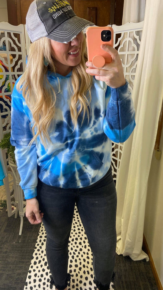  Lake Blues Tie Dye Hoodie - Final Sale, CLOTHING, SS, BAD HABIT BOUTIQUE 