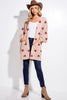 Red Heart Waffle Long Sleeve Cardigan