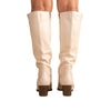 Beige Western Cowboy Boots - Qupid Final Sale