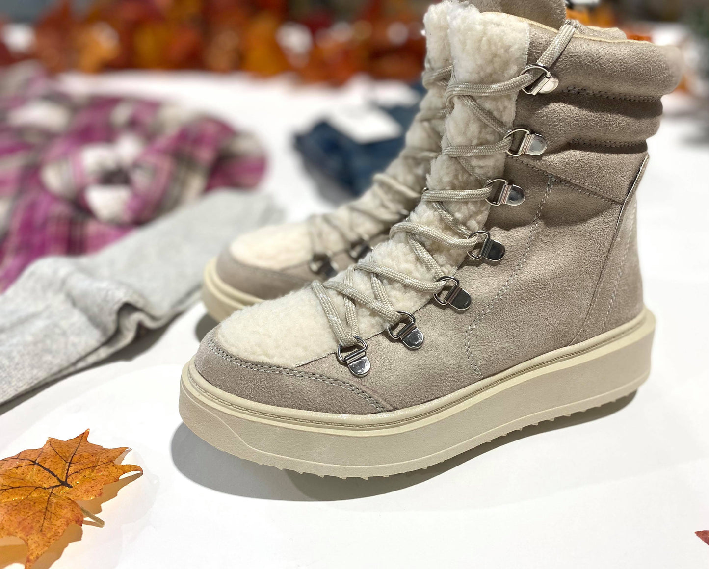 Fiddle Suede & Sherpa Boot - Final Sale