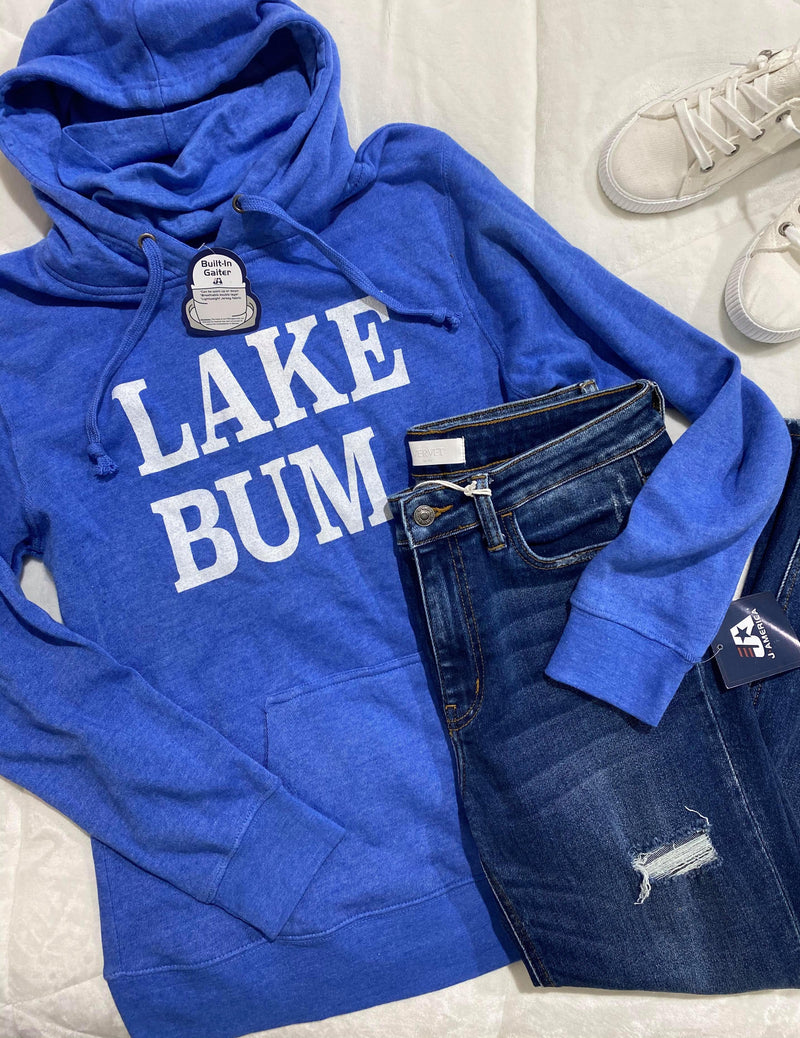  Lake Bum Hoodie w/ Gaitor - Blue, CLOTHING, BAD HABIT APPAREL, BAD HABIT BOUTIQUE 