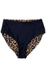 Leopard/Black Reversible Mid-Rise Bottoms - Final Sale