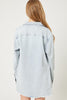 Washed Distressed Denim Long Shirt