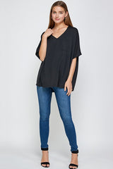 The Crispin Short Sleeve Loose Tunic Top - Final Sale