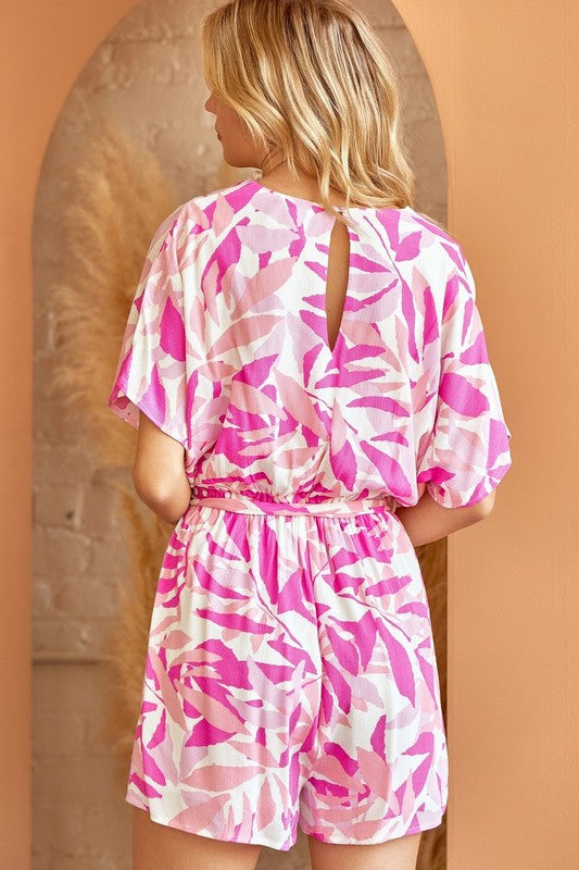 Pink Palm Romper by Andree by Unit - Final Sale