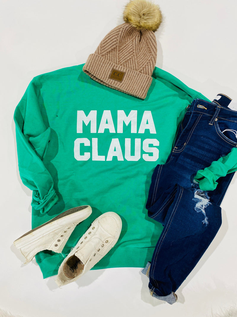 green mama claus sweatshirt 