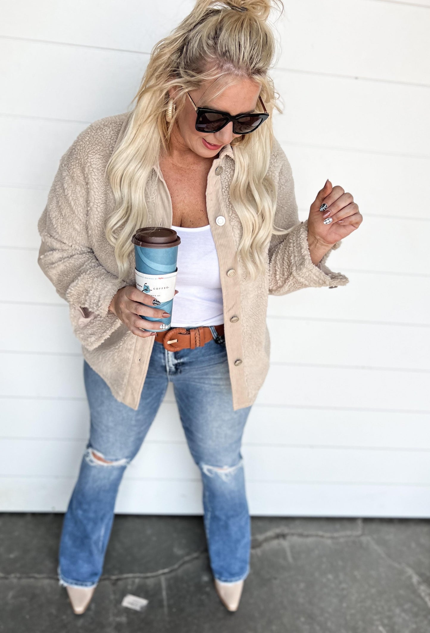 Mica Distressed Flare Denim Jeans