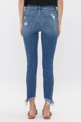 The Shanon Mid Rise Crop Skinny Denim Jeans - Mica