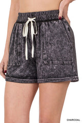 Mineral Wash Drawstring Shorts | FINAL SALE