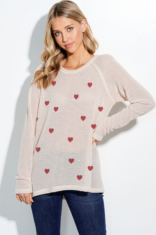 Mini Heart Long Sleeve Top - Final Sale