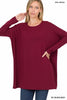 dk burgundy dolman long sleeve tunic