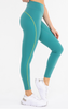 Tummy Control Lycra-Blend Color Contrast High Waisted Leggings by Mono B