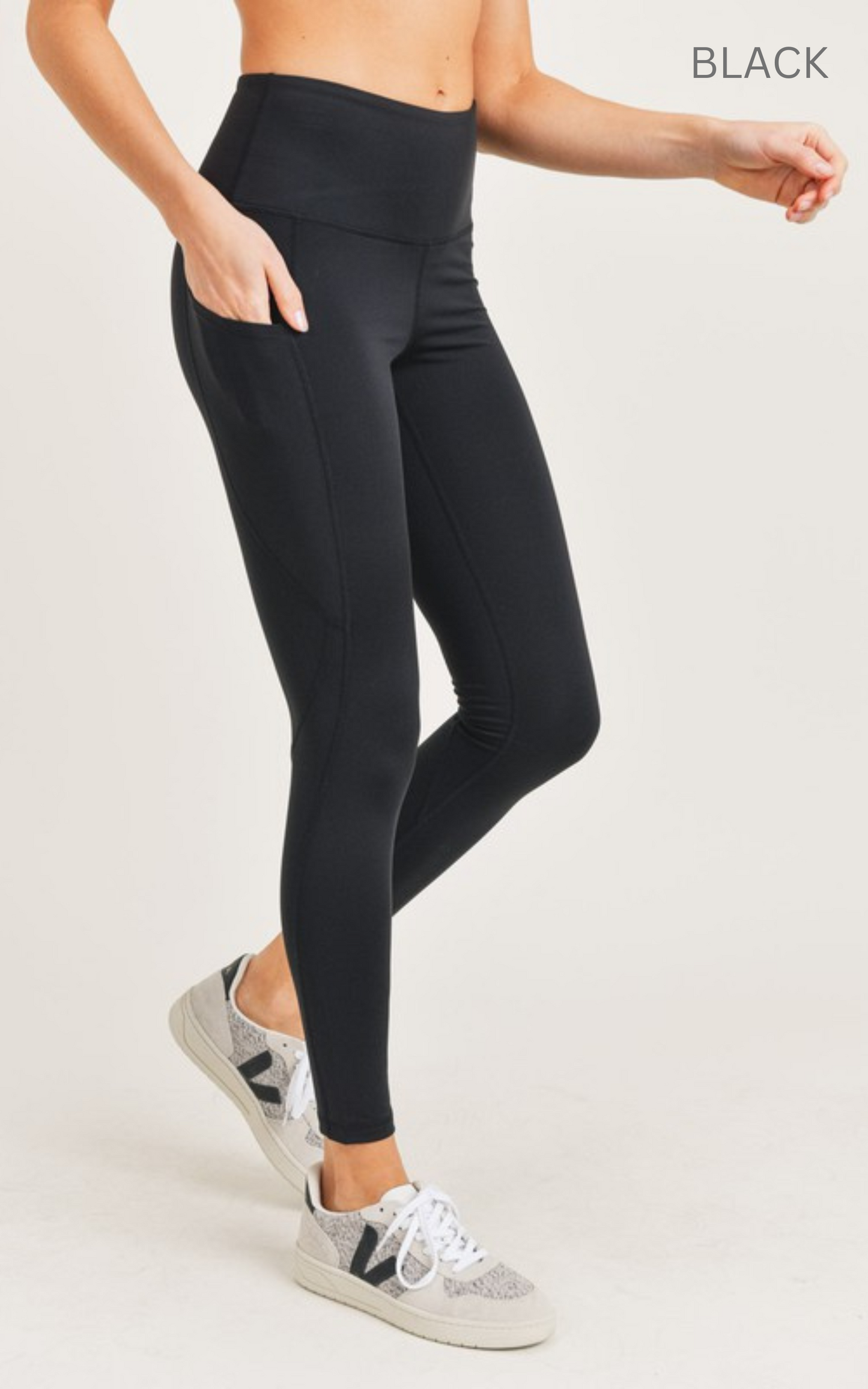 Essential Highwaist Panel Leggings by Mono B - Final Sale