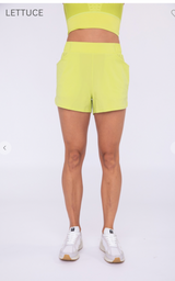 Athleisure Shorts with Curved Hemline By Mono B - Final Sale