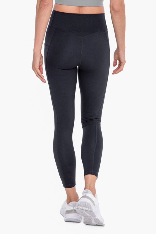 Lycra-Blend Black High Waist Leggings | Mono B