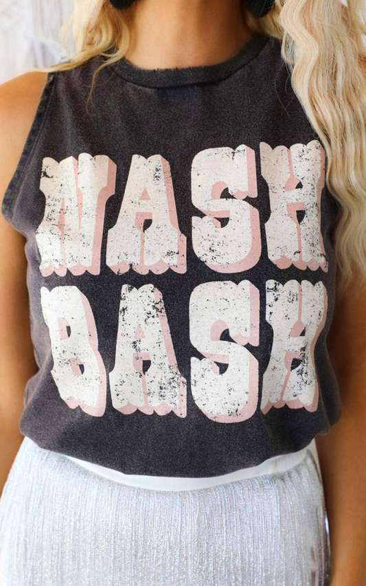 Gray NASH BASH Distressed Print Tank Top