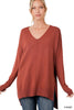 The Natalie Everyday V-Neck Sweater LA LIVE | Zenana Preorder (1-1-1-1)