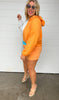 Colorblock French Terry Hoodie - Orange - Final Sale