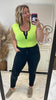 Neon Yellow Bodysuit Top - Final Sale