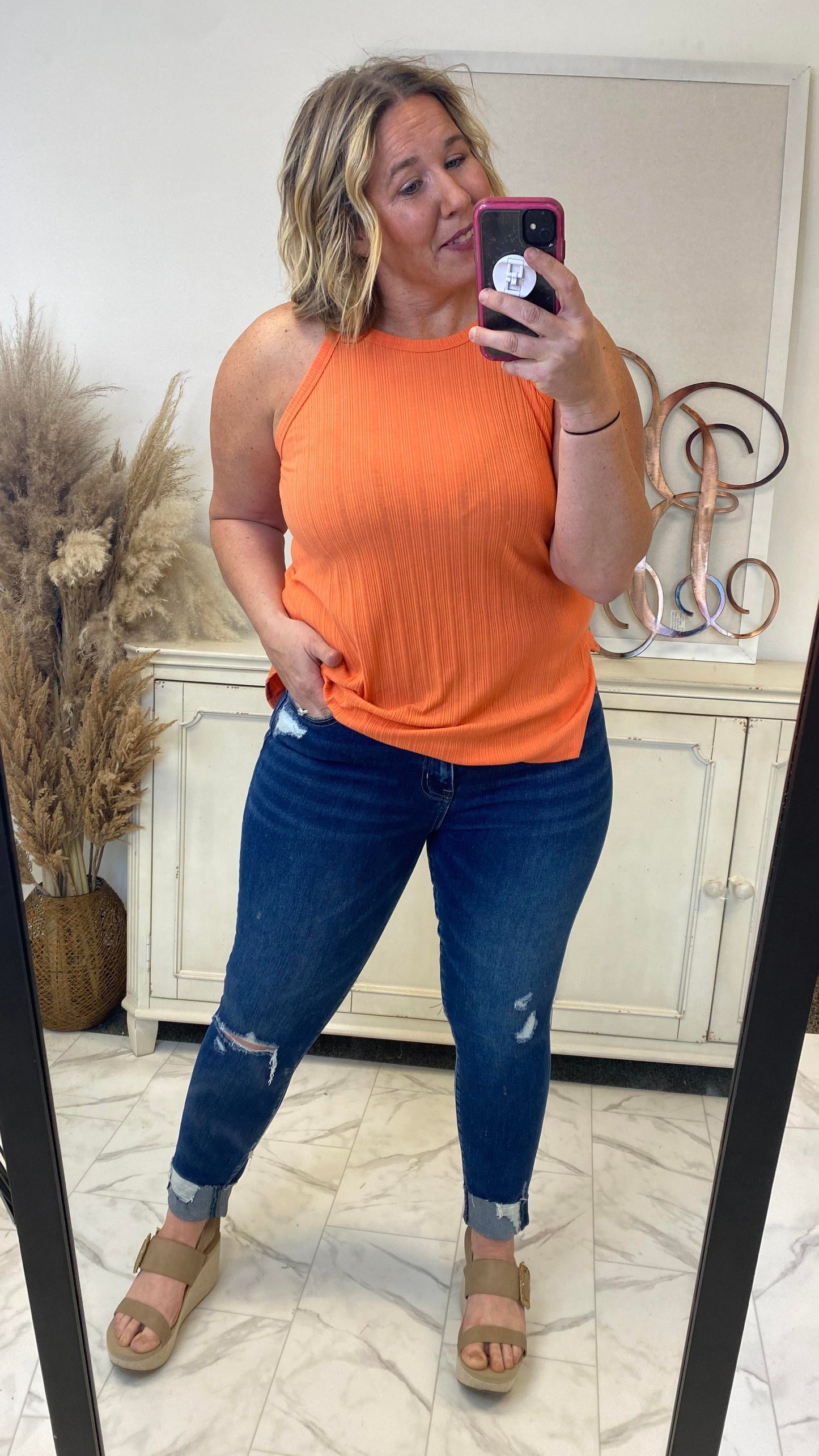 Orange Tank Top