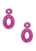 Double Wrapped Rafia Oval Earring - Final Sale