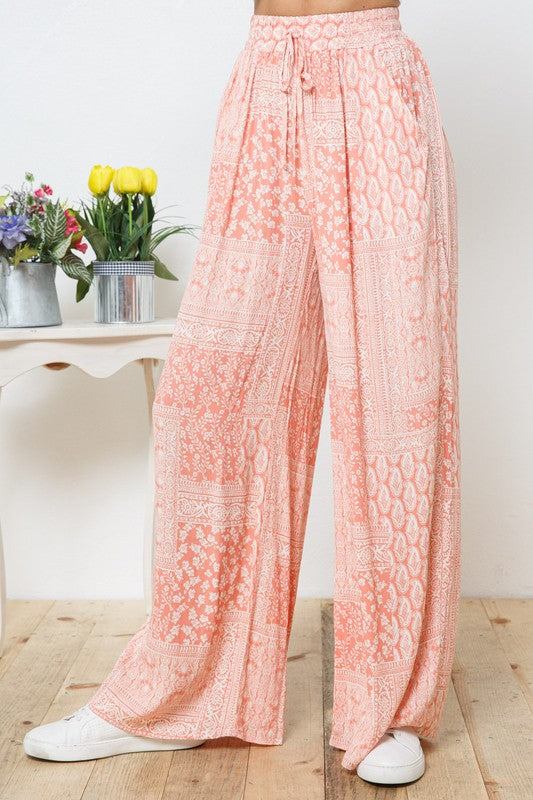 Paisley Rayon Gauze Pants -Blue B | FINAL SALE