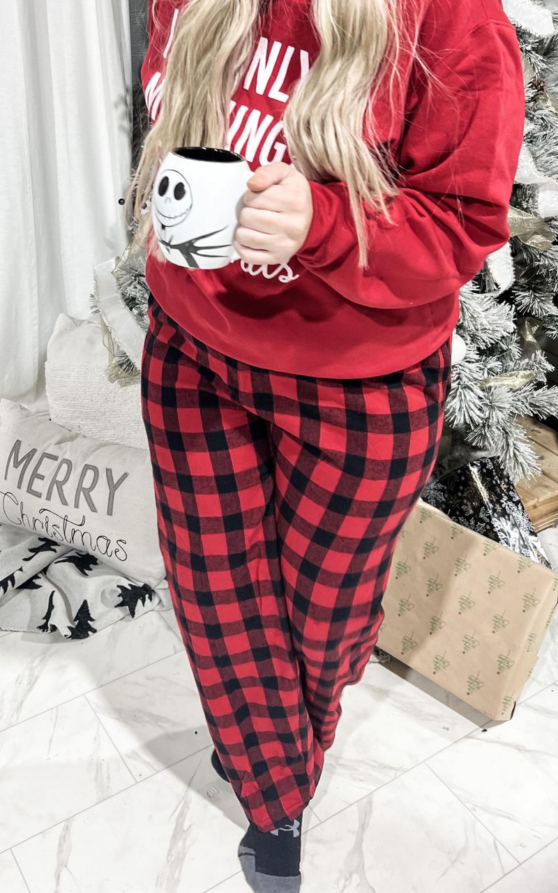 Red Flannel Pajama Bottoms