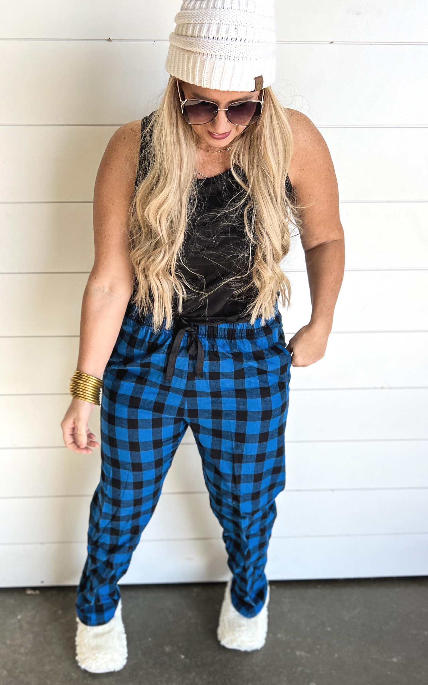 The Jessica Jammie Pants  Royal/ Black Buffalo*