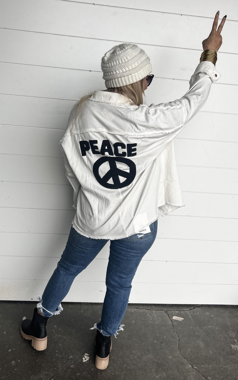 peace button up top 