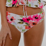 Low Rise Reversible Floral Bikini Bottom - BAD HABIT BOUTIQUE 