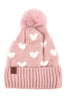 Hearts Pink Beanie