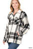 The Elizabeth Plaid Oversized Shacket ((Black)