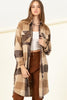 Brown Plaid Duster Shacket - Final Sale