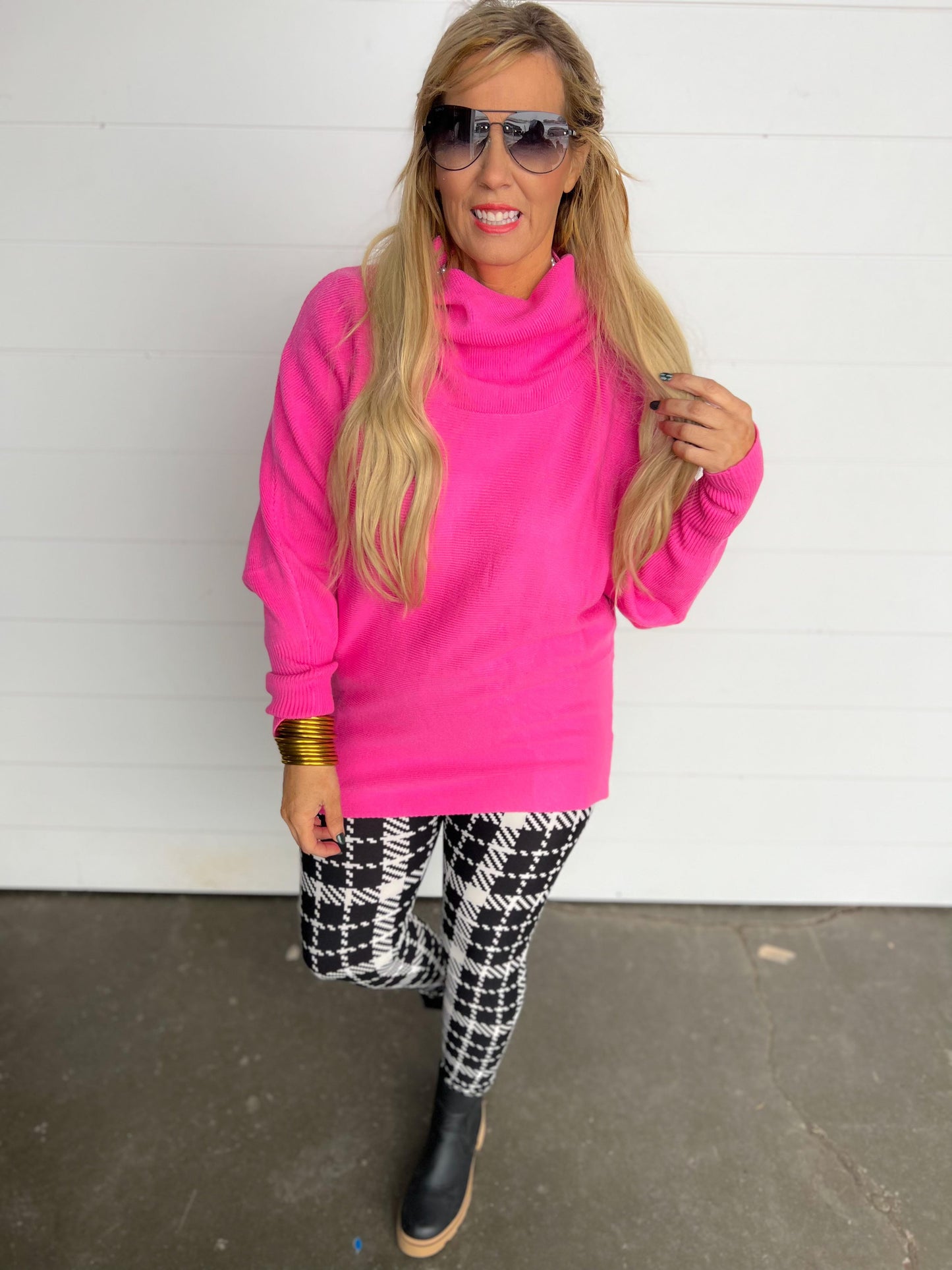 Candy Pink Tunic Sweater