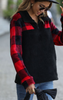 buffalo plaid sherpa pullover 