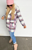 pink plaid shacket jacket 