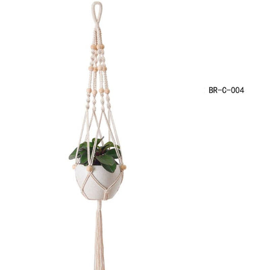 Macrame Plant Hanger-004 - BAD HABIT BOUTIQUE 