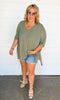 Oversized V-Neck Tunic Top - Final Sale*