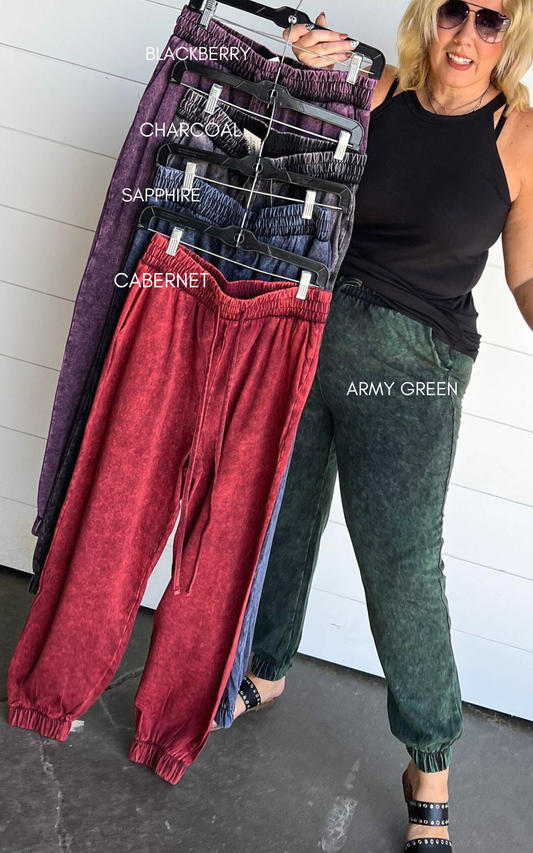 Mineral Wash Joggers - Final Sale