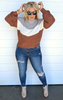 chevron colorblock sweater 