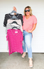 Favorite V-NECK Stripe Boyfriend Tee - Final Sale*