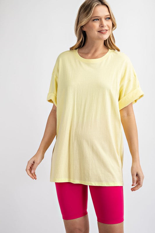 Washed Cotton Short Sleeve Top - Final Sale*