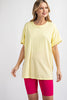 Washed Cotton Short Sleeve Top - Final Sale*